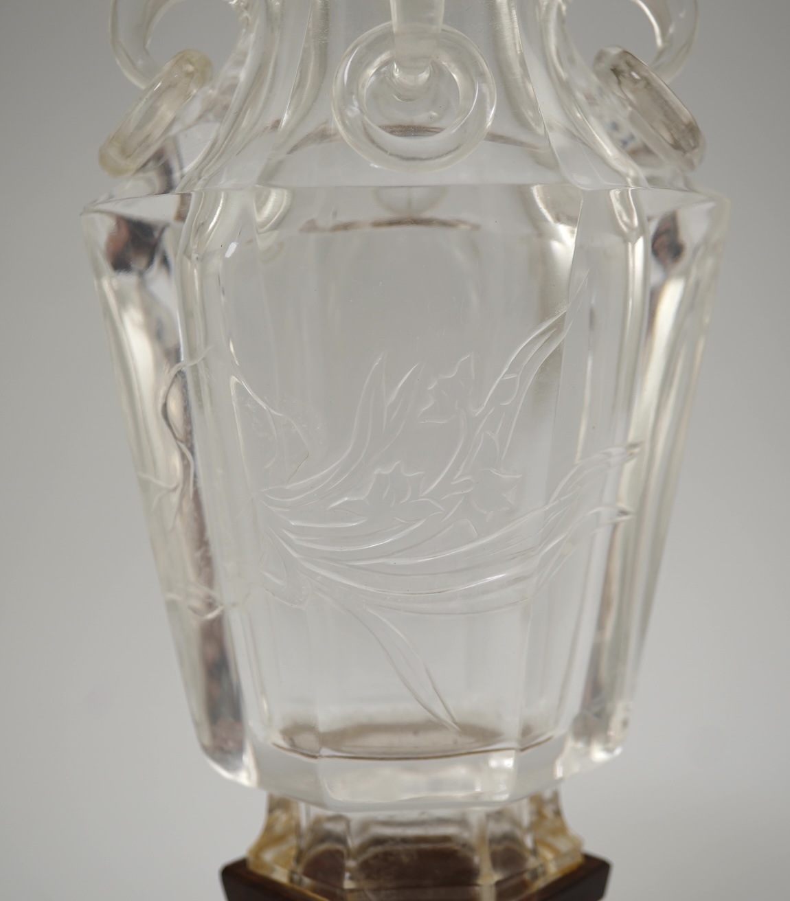 A Chinese rock crystal vase, early 20th century